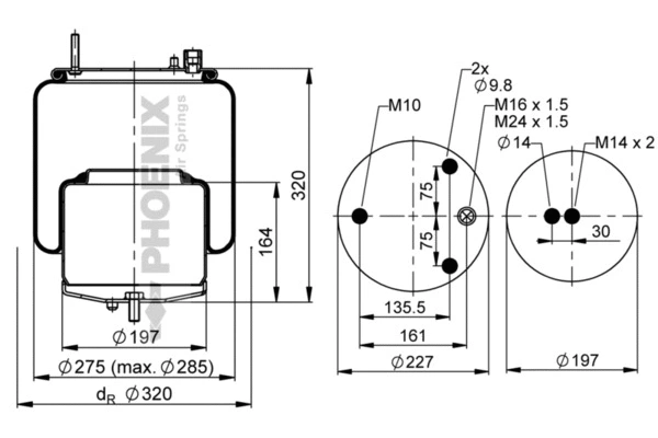 Bellow, air suspension (1 DF 20 D-2)