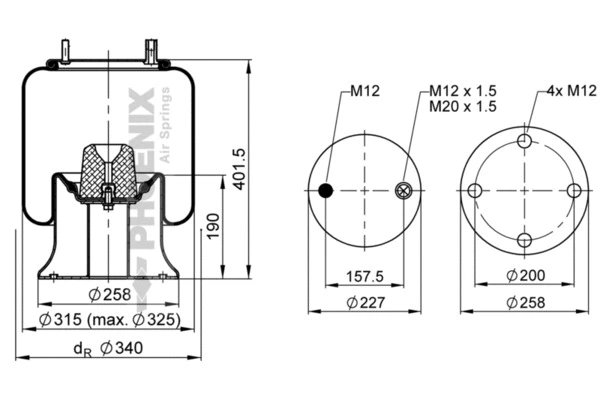 Bellow, air suspension (1 DK 23 L-27)