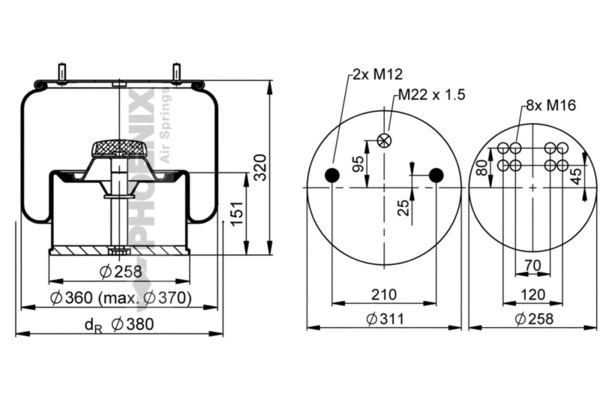 Bellow, air suspension (1 DK 32 K-1)