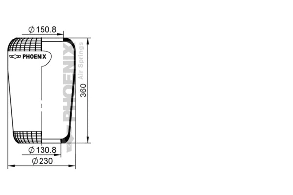 Bellow, air suspension (2 F 18)