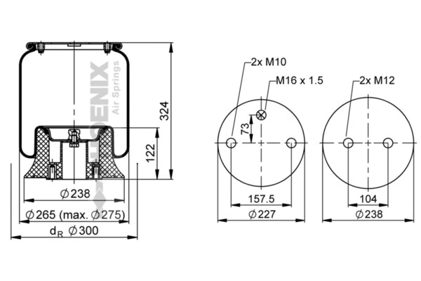 Bellow, air suspension (1 DK 18 A-1)