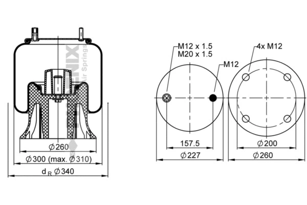 Bellow, air suspension (1 DK 21 B-4)