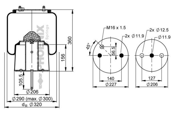 Bellow, air suspension (1 DF 20 A-7)