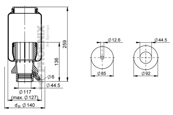 Bellow, air suspension (C 075 139 011)