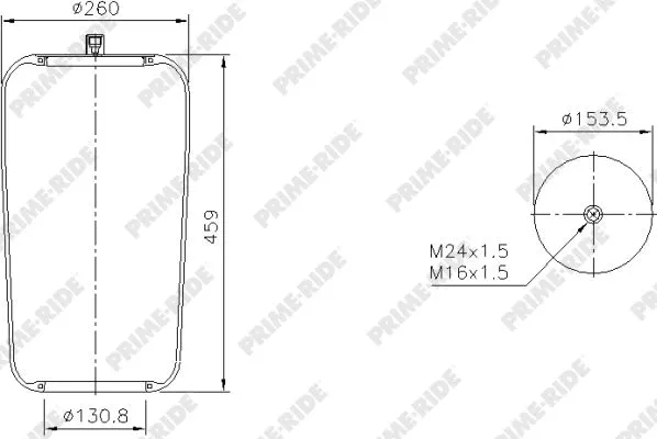 Bellow, air suspension (9517)