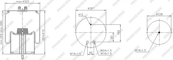 Bellow, air suspension (1R13-711)