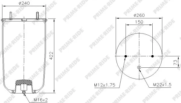 Bellow, air suspension (1R11-800)