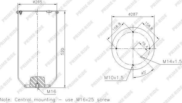 Bellow, air suspension (1R14-866)