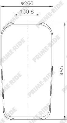 Bellow, air suspension (9075)