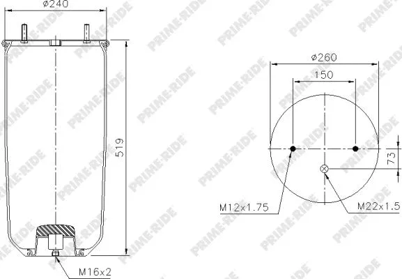 Bellow, air suspension (1R11-803)