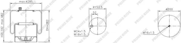 Bellow, air suspension (9505)