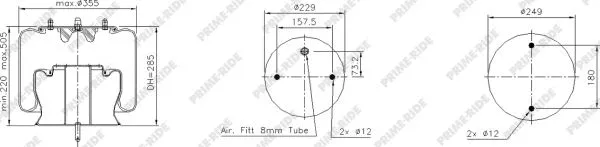 Bellow, air suspension (1R13-745)