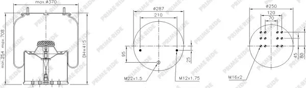Bellow, air suspension (1R14-712)