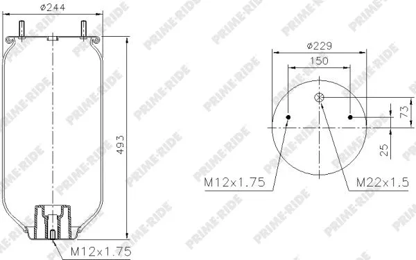 Bellow, air suspension (1R11-878)