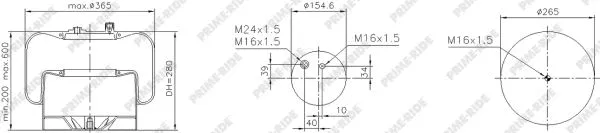 Bellow, air suspension (9568)