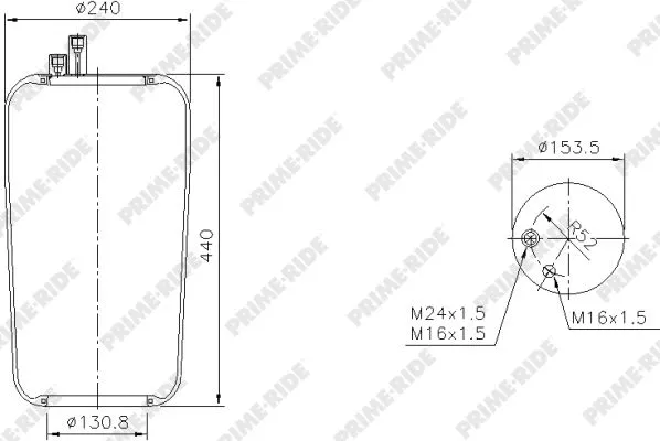 Bellow, air suspension (9508)