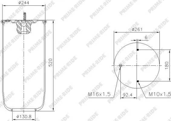 Bellow, air suspension (1R12-841)