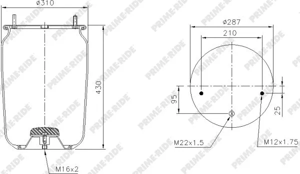 Bellow, air suspension (1R14-701)