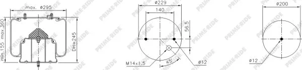 Bellow, air suspension (1R11-845)