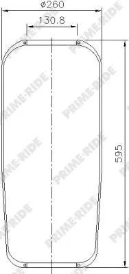 Bellow, air suspension (9074)