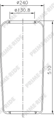 Bellow, air suspension (9067)