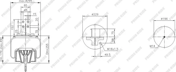 Bellow, air suspension (1R11-916)
