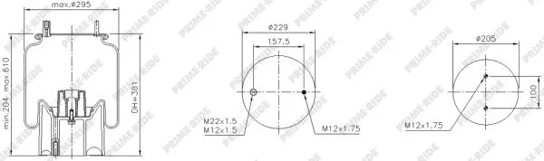 Bellow, air suspension (1R11-106)