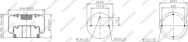 Bellow, air suspension (1R12-290)