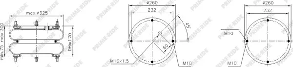 Bellow, air suspension (2B12-2457)