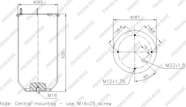 Bellow, air suspension (1R14-867)