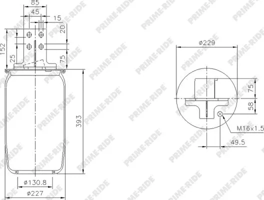 Bellow, air suspension (1R11-921)