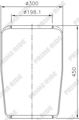 Bellow, air suspension (8117)
