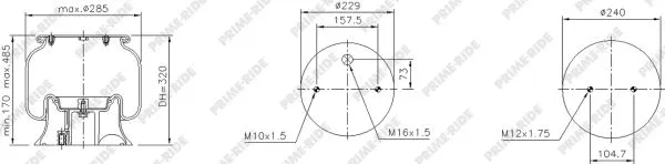 Bellow, air suspension (1R11-826)