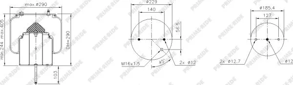 Bellow, air suspension (1R11-867)