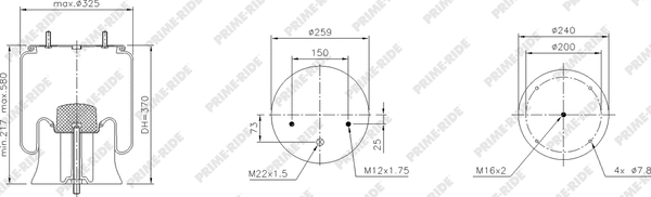 Bellow, air suspension (1R11-942)