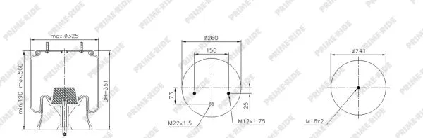 Bellow, air suspension (1R11-781)