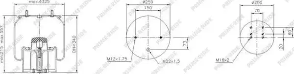 Bellow, air suspension (1R11-933)