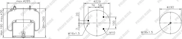 Bellow, air suspension (1R11-798)