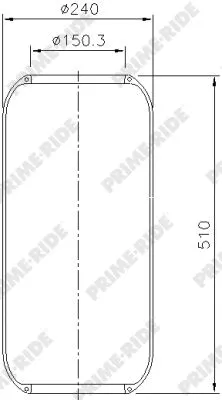 Bellow, air suspension (8314)
