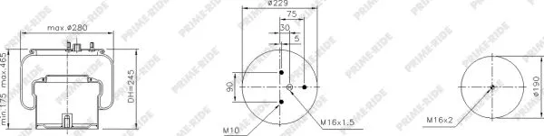 Bellow, air suspension (1R11-843)
