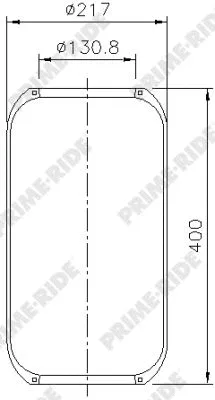 Bellow, air suspension (9134)
