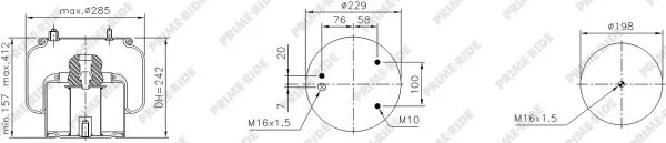 Bellow, air suspension (1R11-797)
