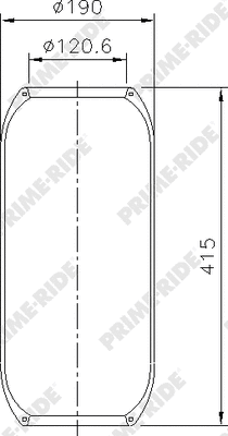Bellow, air suspension (8037)