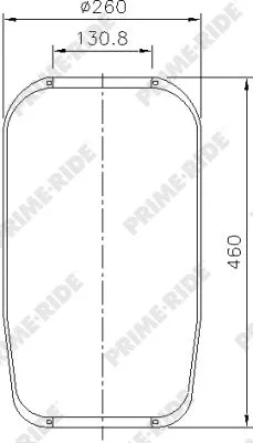 Bellow, air suspension (9073)
