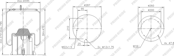 Bellow, air suspension (1R14-890)