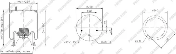 Bellow, air suspension (1R11-751)