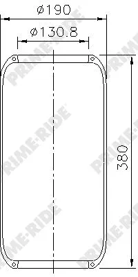 Bellow, air suspension (8053)