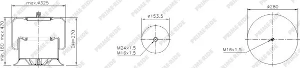 Bellow, air suspension (9519)