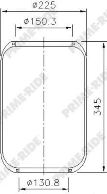 Bellow, air suspension (9113)