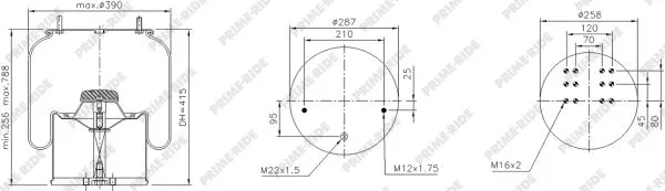Bellow, air suspension (1R14-781)